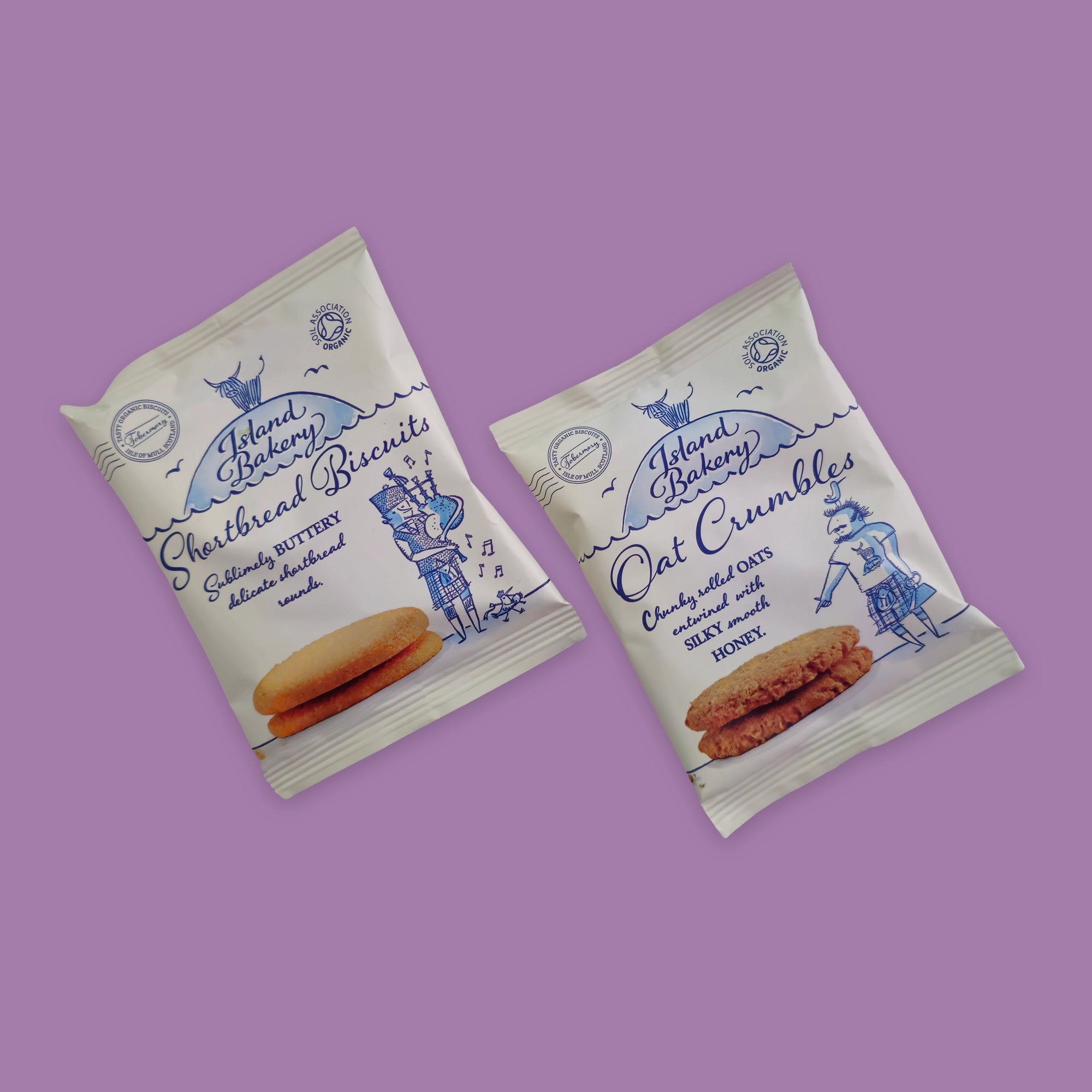 Island Bakery Shortbread Biscuits and Oat Crumbles, included as a comforting treat in a grief and sympathy gift box.