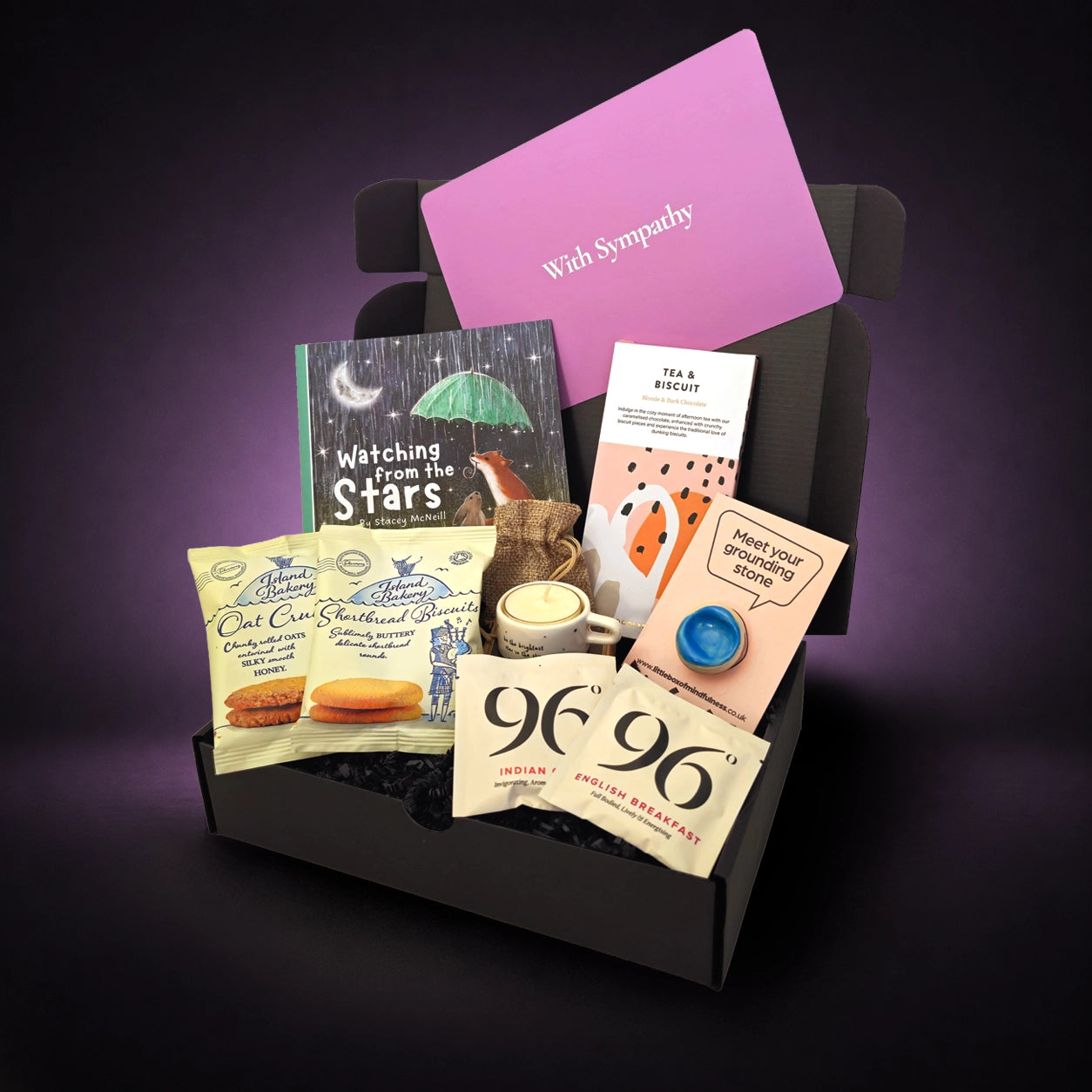Condolence - With Sympathy Hamper containing comforting gifts