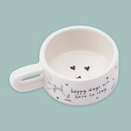 Ceramic tea light holder with "Happy days are here to stay" design for self care gifts
