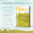 Pause self care journal featuring mindfulness, gratitude, journaling and stress management