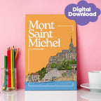 Mindful Colouring for Adults - Mont Saint Michel