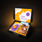 Stress relief gift box with grounding worry stone and mindfulness guide in a luxury wellbeing gift box