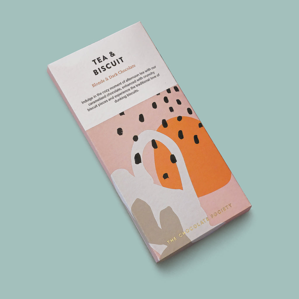 Artisan tea and biscuit chocolate bar for self care gift boxes